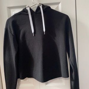 Black cropped hoodie